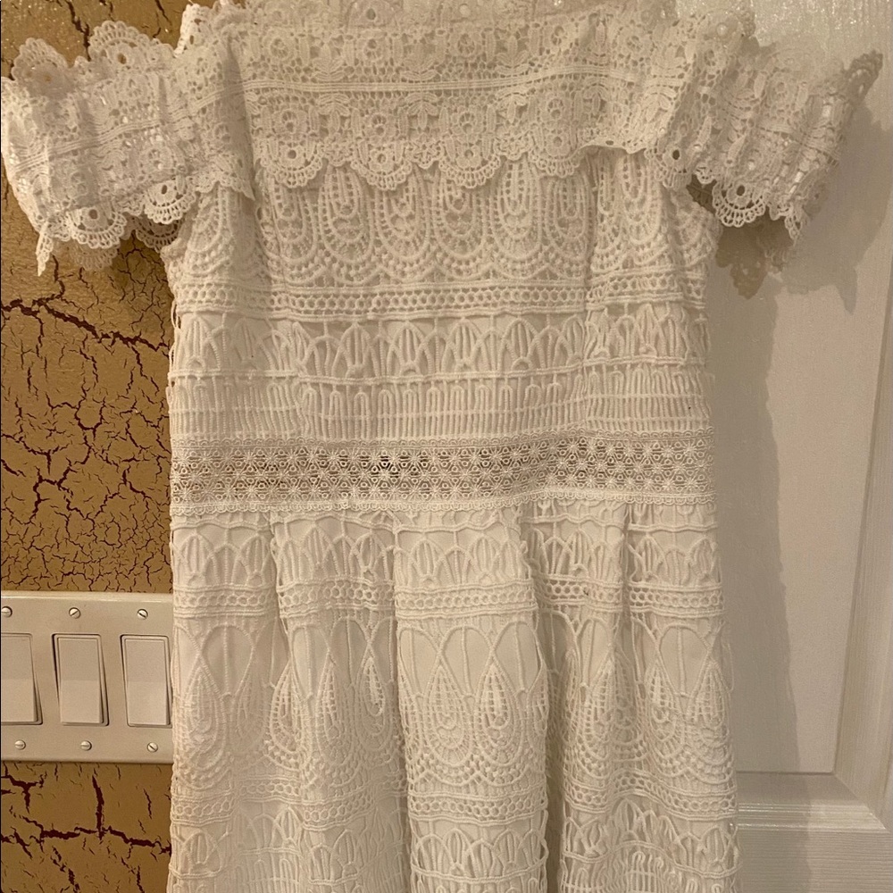 White off the shoulder dress